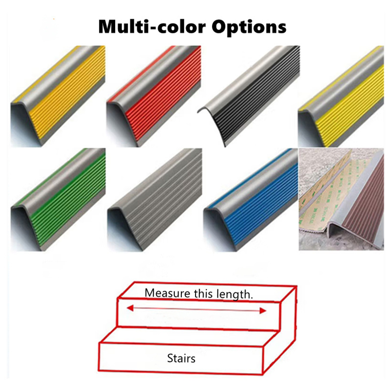 Customize Staircase Accessories Step Edge Trim Self-adhesive Stair Anti Slip Strip Nosing