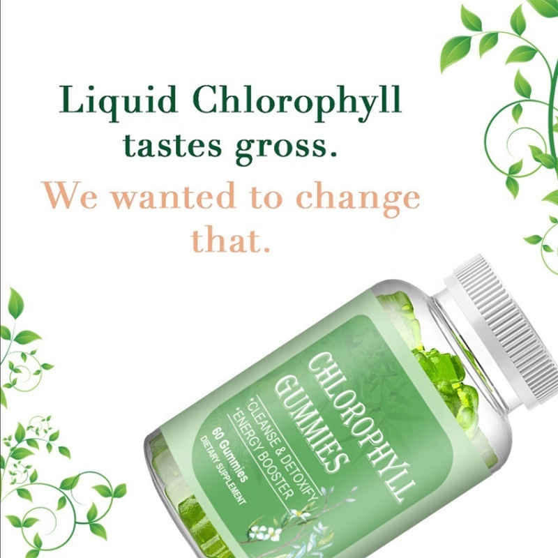 High Absorption Chlorophyll Gummies Supplement Promote Clear Skin Detoxification Of Liver Internal Deodorant Chlorophyll Gummies