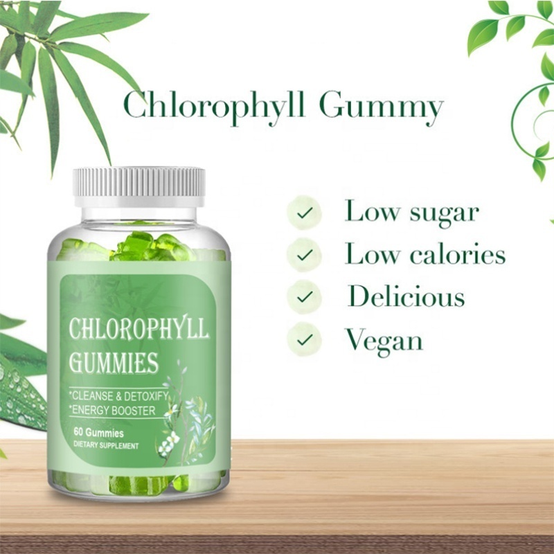 High Absorption Chlorophyll Gummies Supplement Promote Clear Skin Detoxification Of Liver Internal Deodorant Chlorophyll Gummies