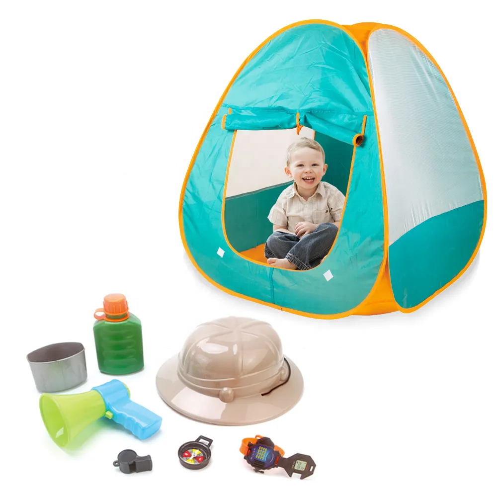 Toyhome High Quality Low Price Kids Camping Toys  With Tools Camping Explore Toys Tent Toy For Outdoor Exploring Game