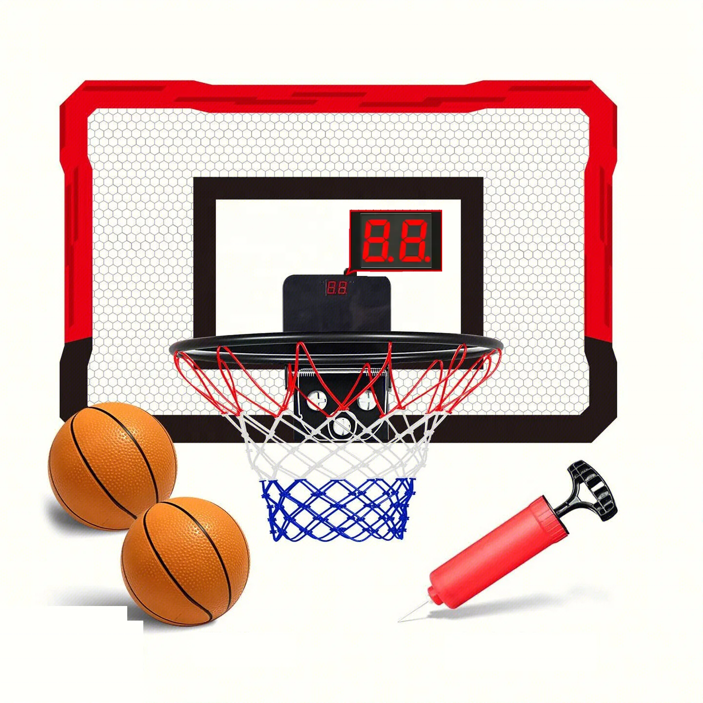 ToyHome Basketball Hoop Kids Cool Mini Basketball Toy Wall-Mounted Indoor Training Basketball Hoop Set Toys For Adults Child