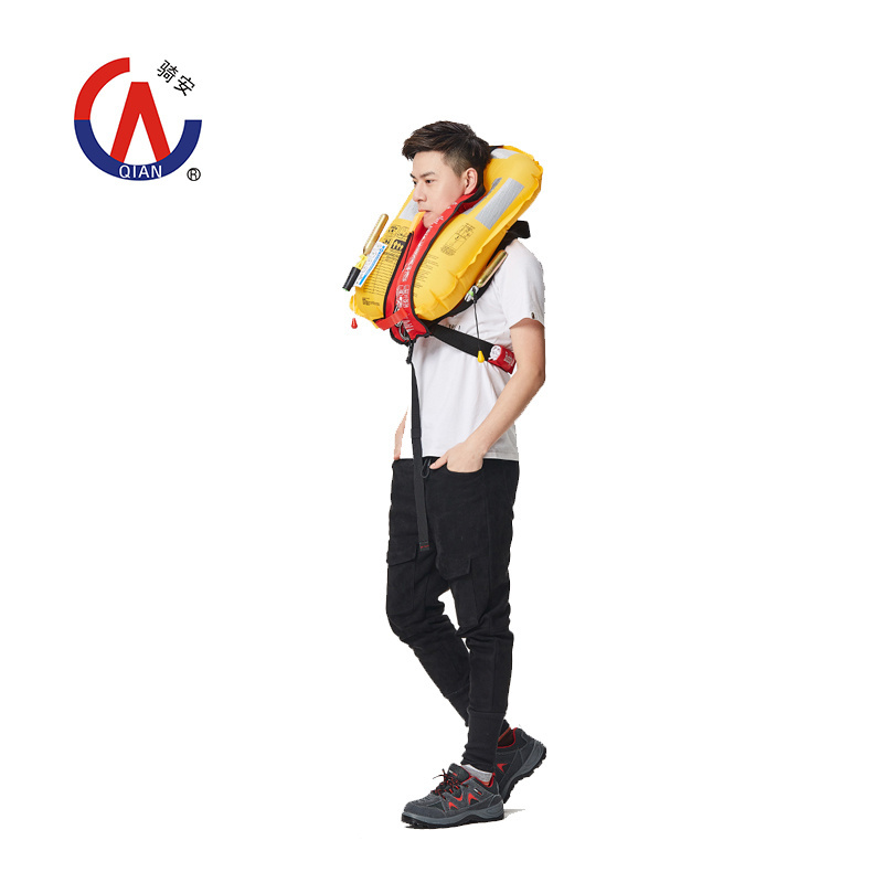 SOLAS Approved Marine lifejacket QA-9030-3/ 2 - bladder/ 2-airbag 150N floating marine life jacket vest with ship-wheel logo