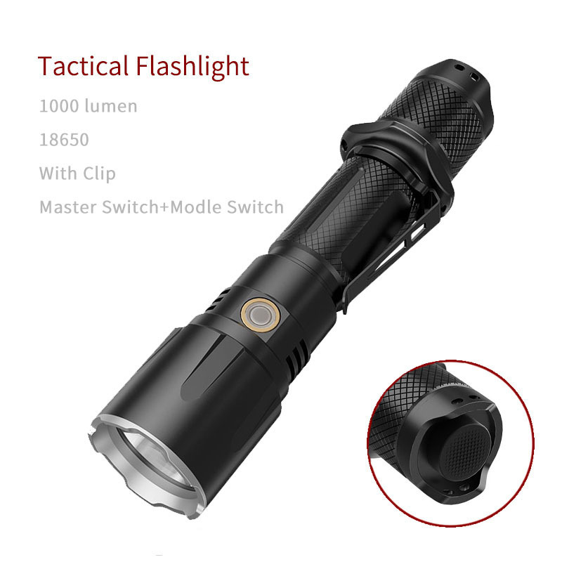 3500 lumen Ultra-high Tactical flashlight portability flashlight outdoor waterproof torch Rechargeable LED Flashlight