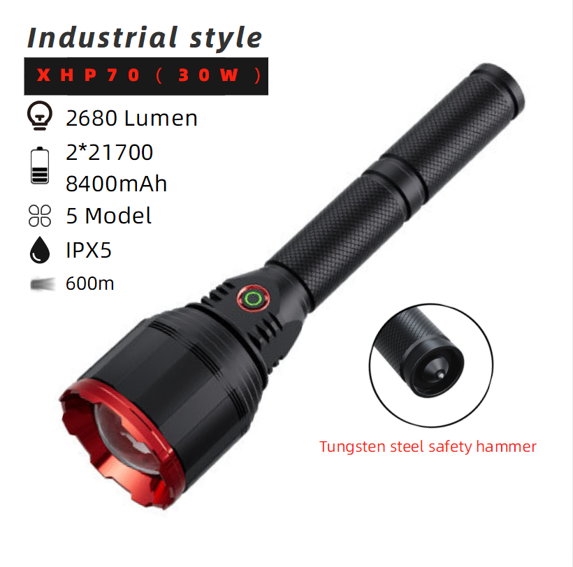 Led Lights 26650 Battery 3000 Lumen xhp50  Powerful Rechargeable xhp 70.2 Flashlight lamp powerful zoom torch