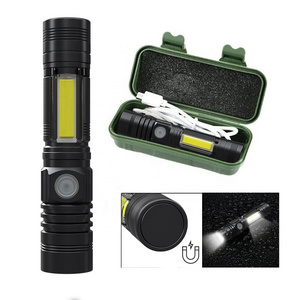 Magnetism Torch Light 18650 Emergency 1700mAh Torchlight Household LED  Flashlight Rechargeable With COB