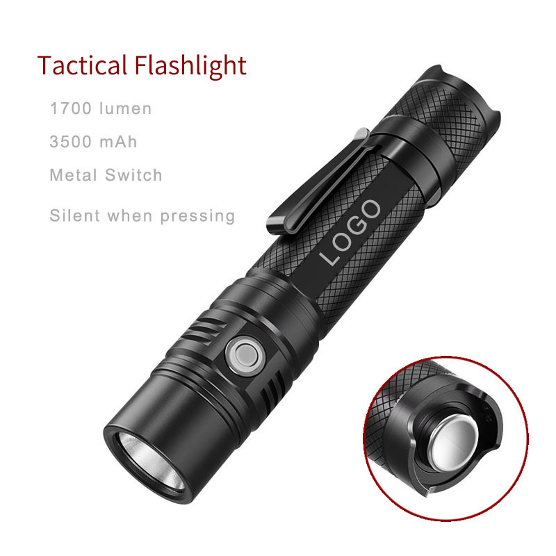 Tactical Flashlight Rechargeable LED Torch Light Emergency Light Miniature Flashlight  tactical Light