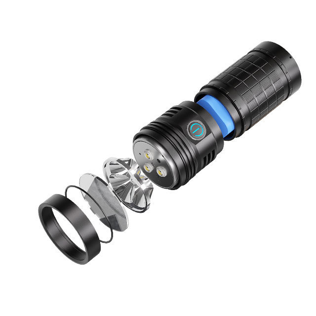 OEM 5000lumen Long Range Torch Light Rechargeable Waterproof Rescue Led Bright Flashlights portable Torchlight