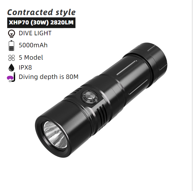 NEW Flashlight XHP70 Professional IPX8 LED Diving Flashlight 2800 Lumens Scuba Diving Torch light