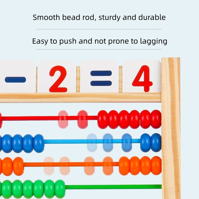 Preschool Math Abacus Frame Learning Counting Beads Toy Children Standing Abacus Addition And Subtraction Number Game