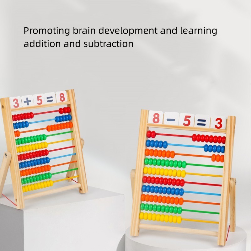 Preschool Math Abacus Frame Learning Counting Beads Toy Children Standing Abacus Addition And Subtraction Number Game