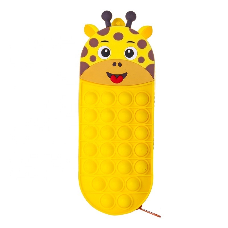 2023 silicone cute reduce pressure toys stationery box school pencil case for children