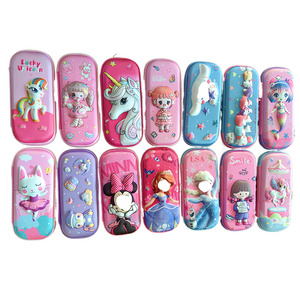 2024 hard shell pen case 3D cartoon kawaii stationery school pencil cases for girls