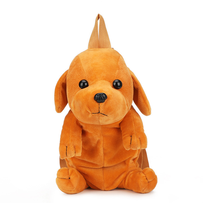 custom good quality preschool kindergarten cute 3d dog plush kid backpack