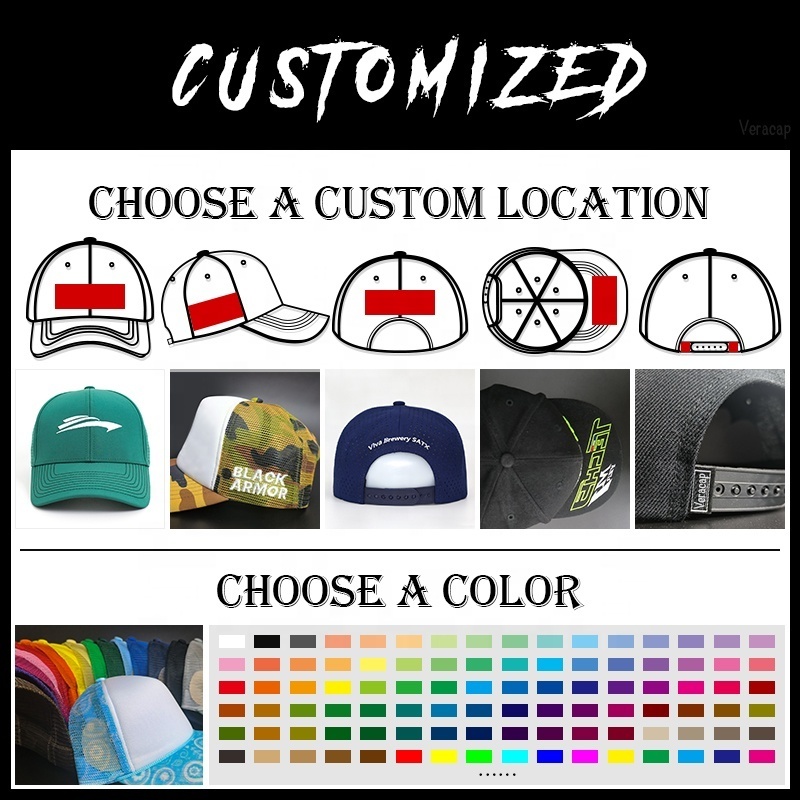 HN10 Custom blank trucker style hydro waterproof performance snapback hat full customization nylon vintage cap hat with rope