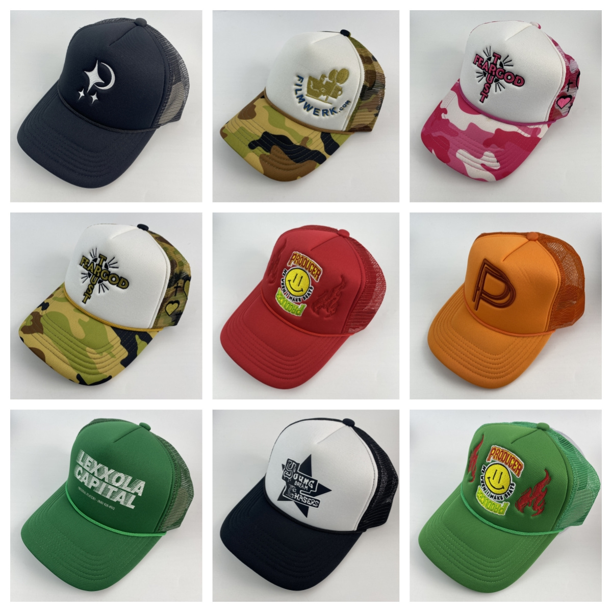 HN0001 wholesale 5 panel unisex embroider printing logo cap outdoor sport women men custom logo mesh rope trucker hat caps