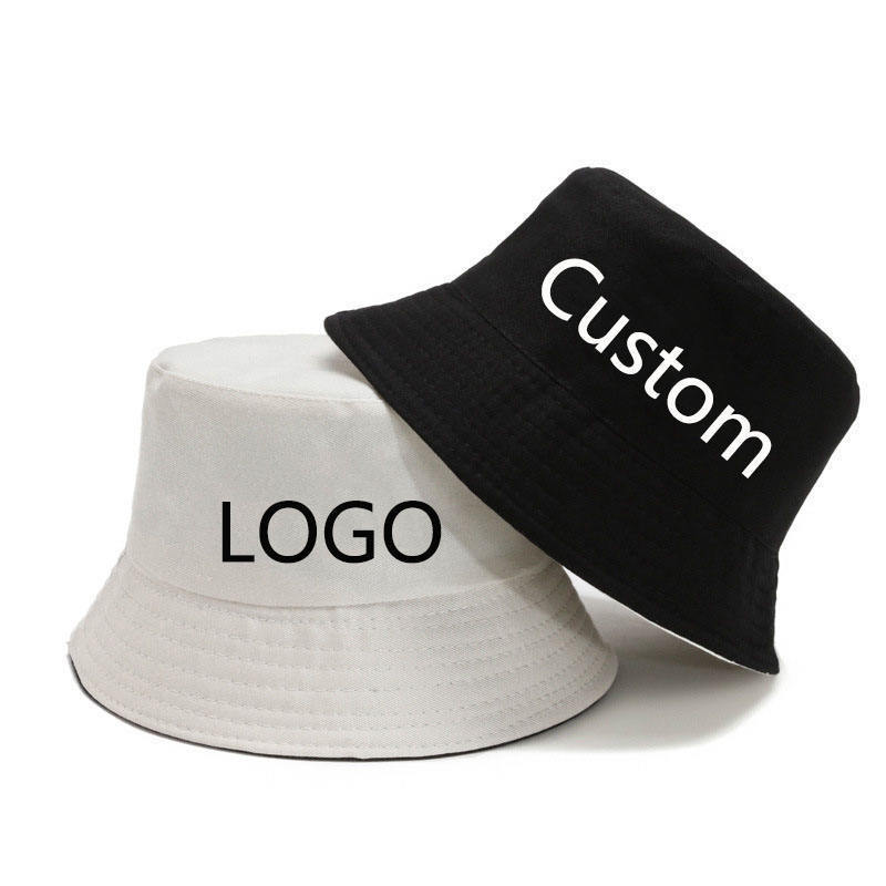 Hb0001 Wholesale Custom Embroidery Logo Men Women Cotton Bucket Cap Adult Summer Fisherman Sun Bucket Hat With Custom logo