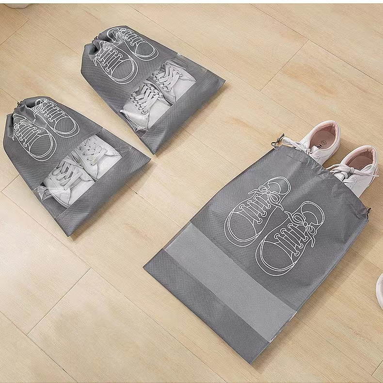 Non-woven Shoes Bag Waterproof Dustproof Travel Bag Portable Tote Drawstring Bag For Shoes Storage Shoes Organizer