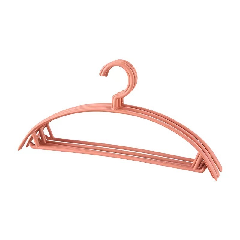 10pcs Household seamless non-slip hangers plastic semicircle bold drying clothes hangers clothes hanging storage rack wholesale