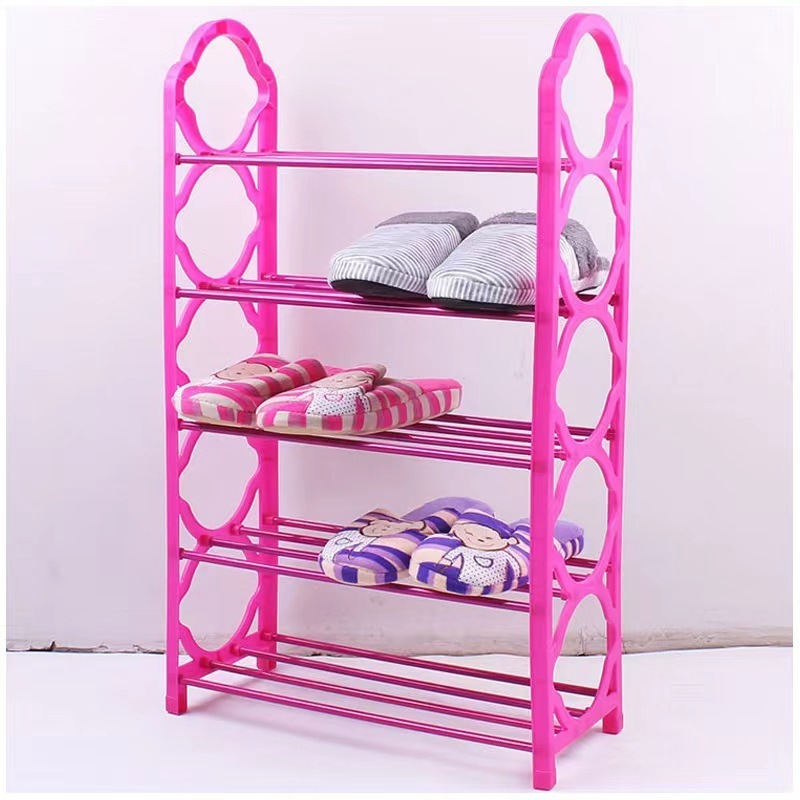 5 layers Fashion Household dormitory metal simple shoe rack shoe storage rack bracket space saving living room black shoes rack