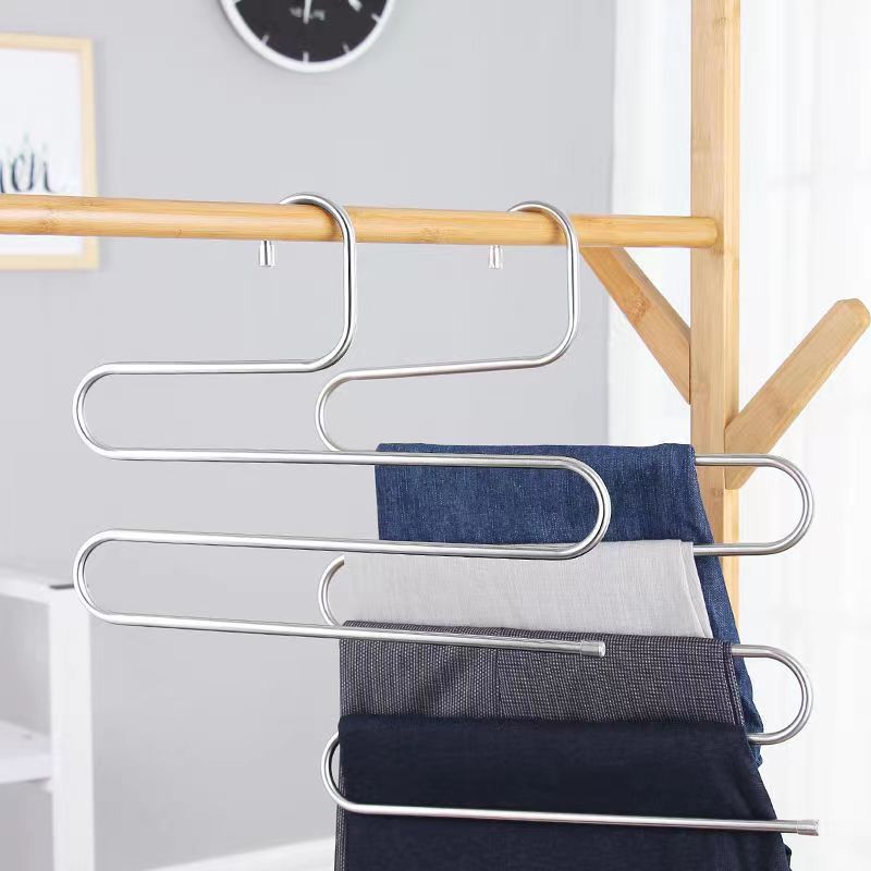 5 Layers Multi-functional Clothes Hangers Non-slip Pant Storage Rack Cloth Rack with Multiple Functions for Hanging and Storage