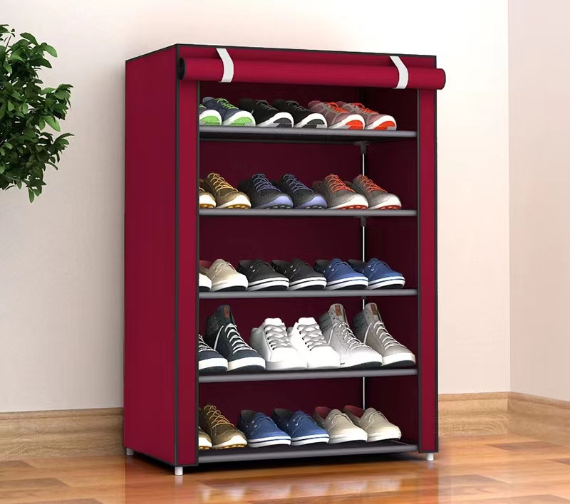 Multilayer Fabric Canvas Rack Dustproof Shoe Cabinet Detachable Shoe-Shelf Space-Saving Cabinet For Shoes Storage Organizer Rack