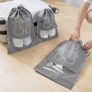 Non-woven Shoes Bag Waterproof Dustproof Travel Bag Portable Tote Drawstring Bag For Shoes Storage Shoes Organizer