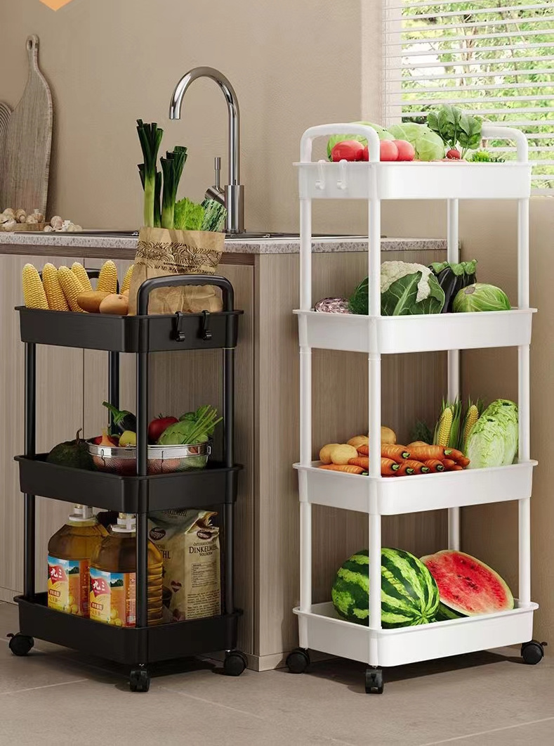 Toy Storage Trolley Bookshelf Snack Rack Storage Organizer Bathroom Accessories Closet Organizer Kitchen Storage with Wheel