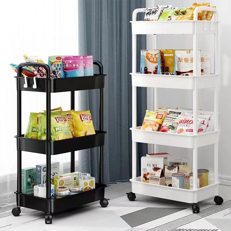 Toy Storage Trolley Bookshelf Snack Rack Storage Organizer Bathroom Accessories Closet Organizer Kitchen Storage with Wheel