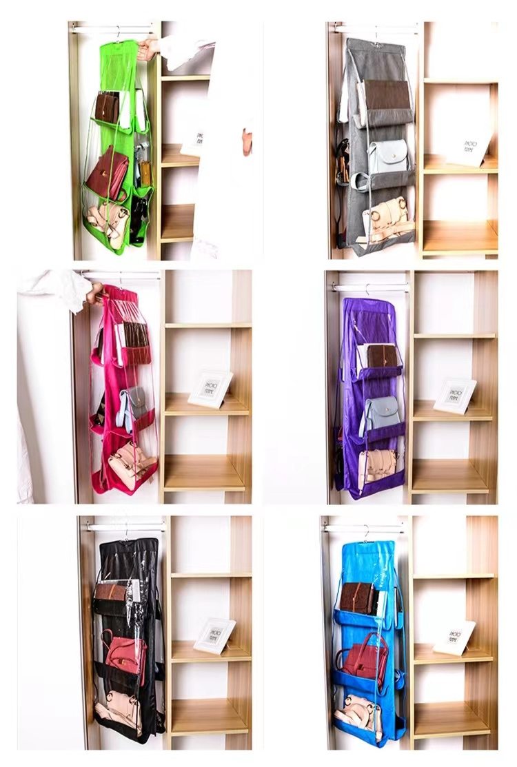 Dust-proof Handbag Storage Bag Hanging Handbag Organizer Wardrobe Closet Organizer Door Behind Handbag Storage Hanging Shelf