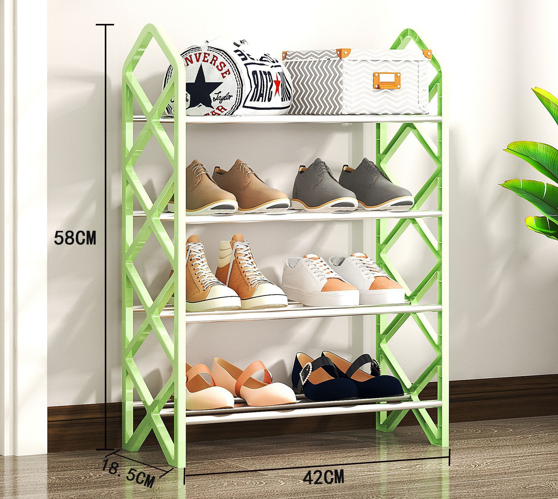 Shoe Rack Metal Shelf Footwear Shoes Rack Living Room Space Saving Shoes Organizer Stand Holder Home Supplies