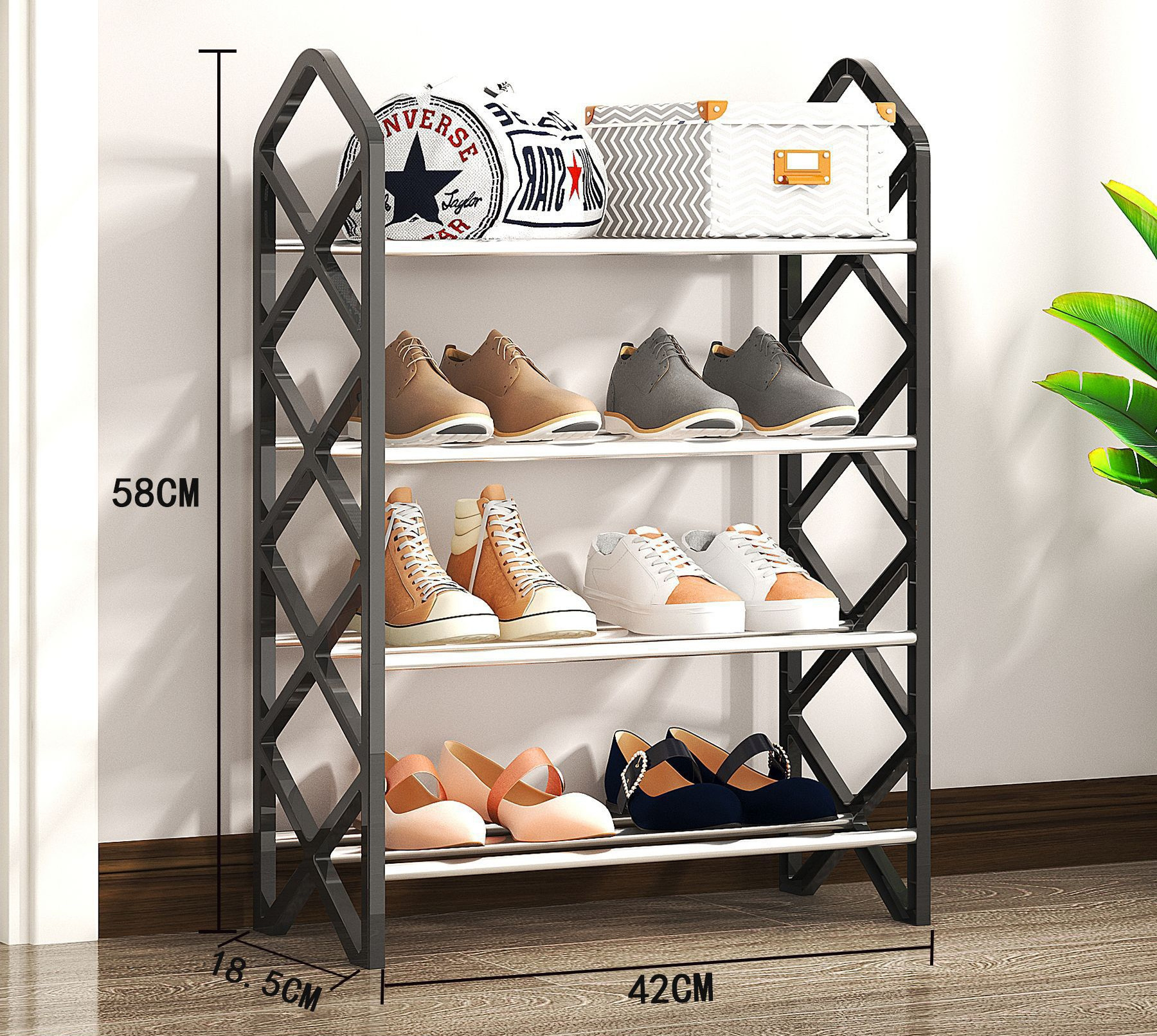 Shoe Rack Metal Shelf Footwear Shoes Rack Living Room Space Saving Shoes Organizer Stand Holder Home Supplies