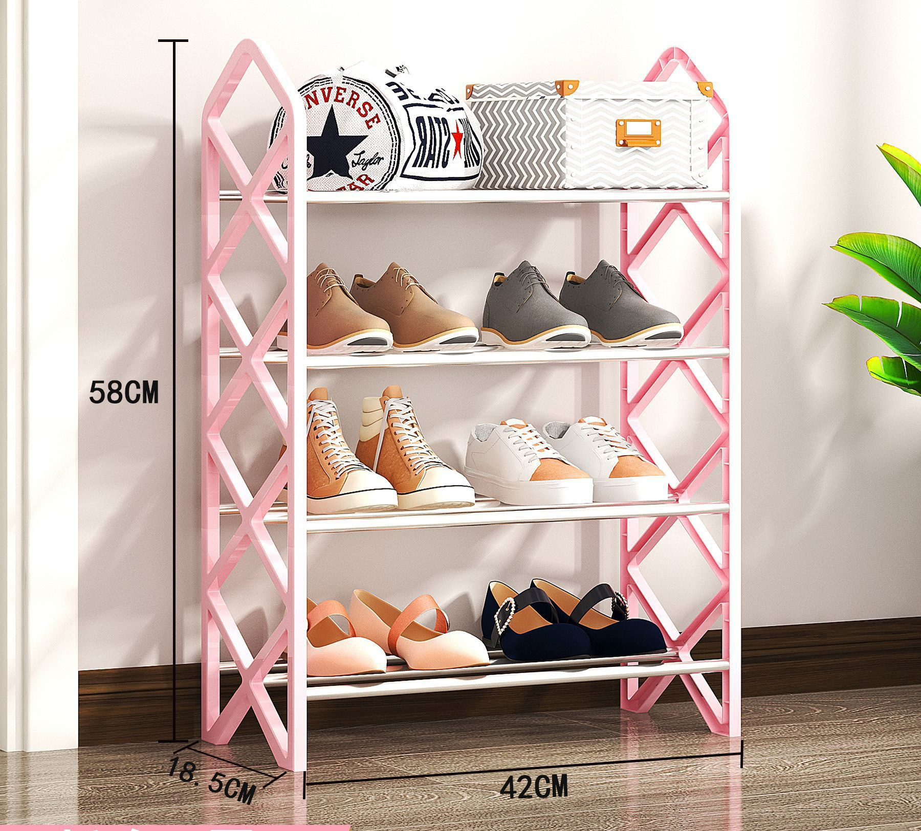 Shoe Rack Metal Shelf Footwear Shoes Rack Living Room Space Saving Shoes Organizer Stand Holder Home Supplies