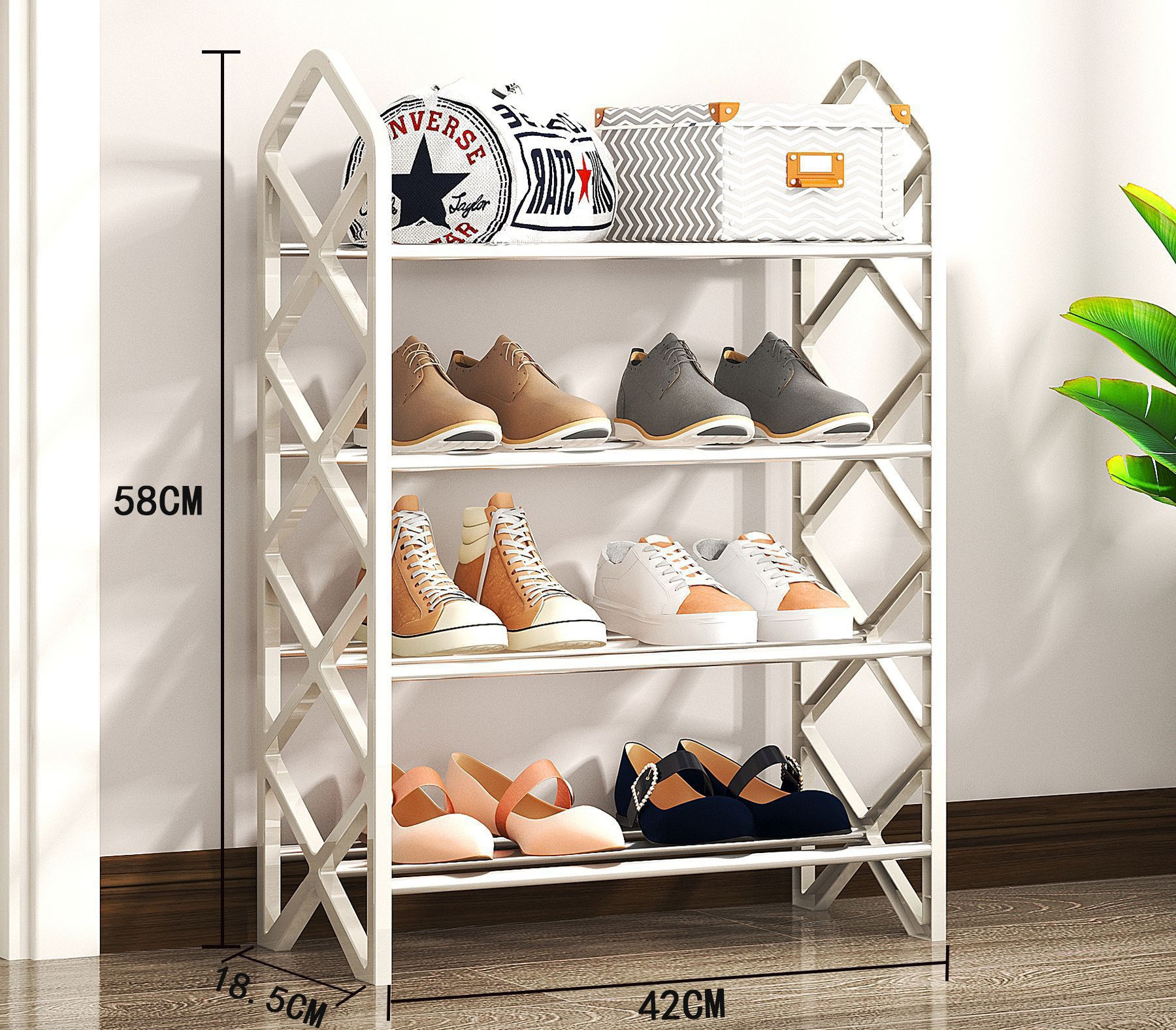 Shoe Rack Metal Shelf Footwear Shoes Rack Living Room Space Saving Shoes Organizer Stand Holder Home Supplies