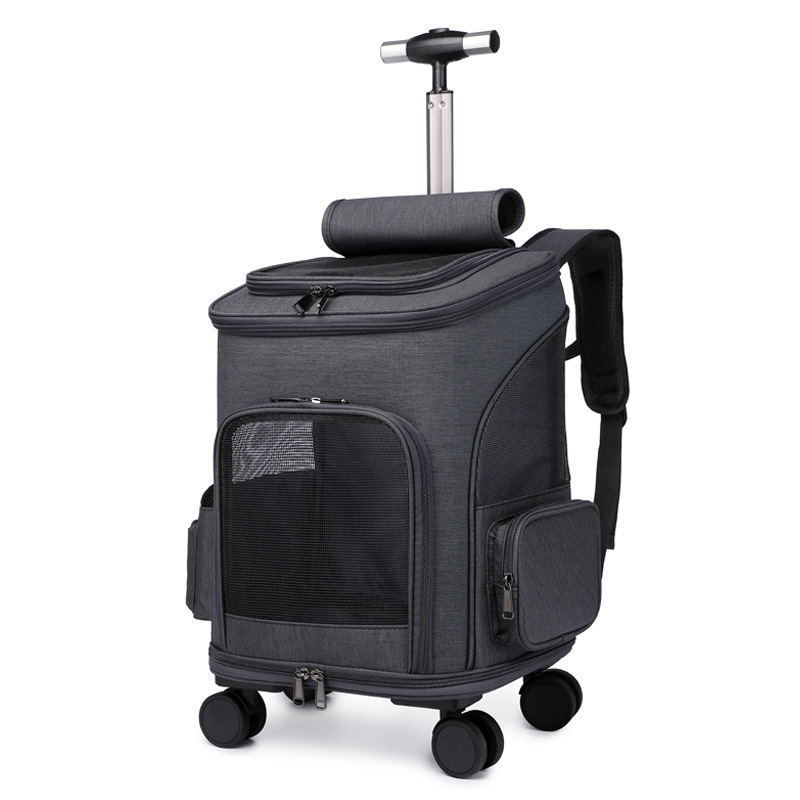 Hot Selling Airline Approved Pet Dog Travel Bag With Wheels Pet Trolley Carrier On Wheels Pet Trolley Carry Bag