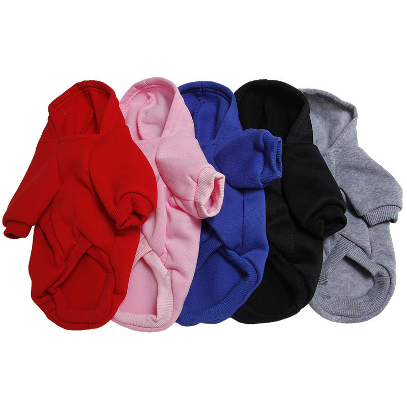 Cheap Price Polyester Blank Fleece Hoodie For Dogs & Cats Soft Polyester Dog Hoodie Plain Sports Dog Hoodies