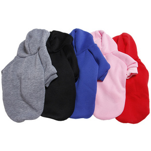 Cheap Price Polyester Blank Fleece Hoodie For Dogs & Cats Soft Polyester Dog Hoodie Plain Sports Dog Hoodies