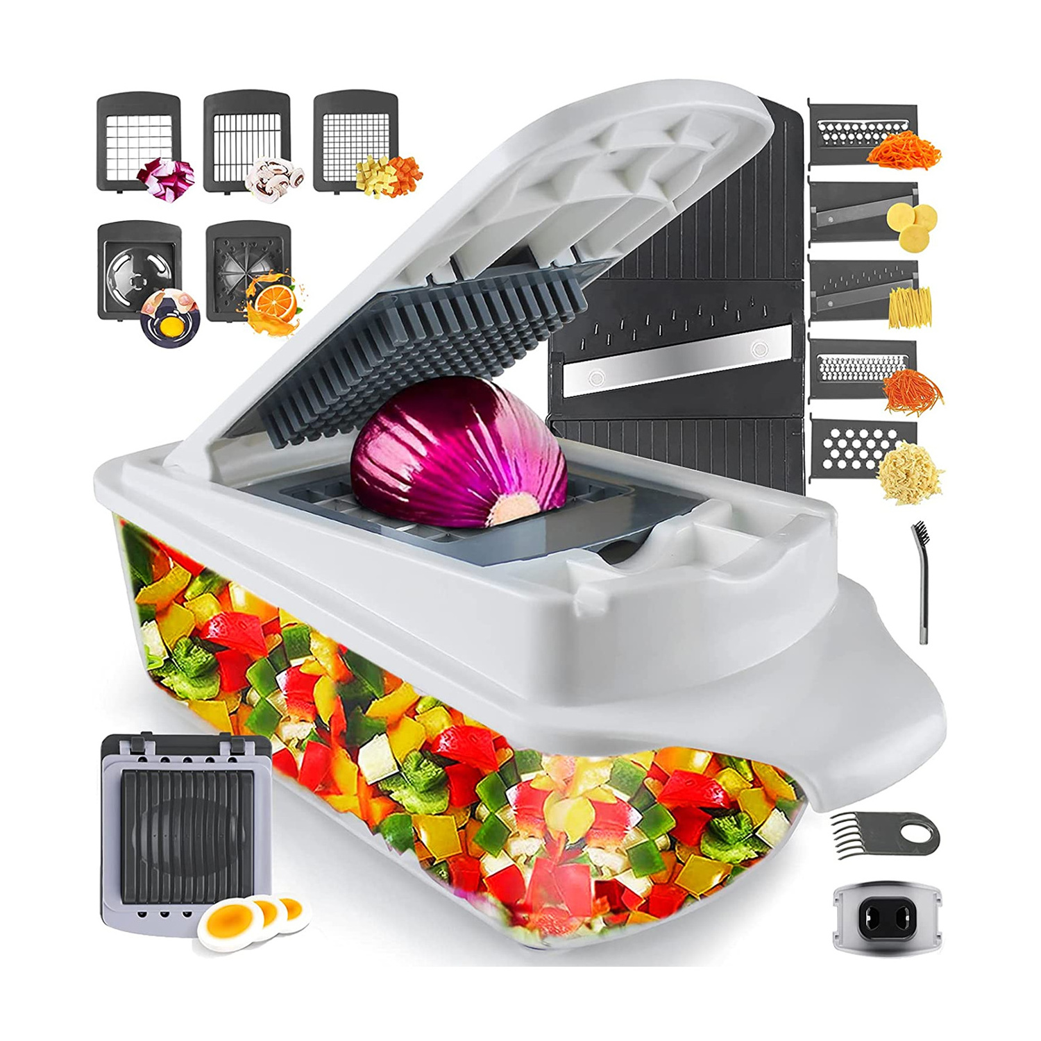 2021 Top Seller Multipurpose Vegetable Mandoline Slicer Veggie Chopper for Onion Potato Tomato Fruit Salad