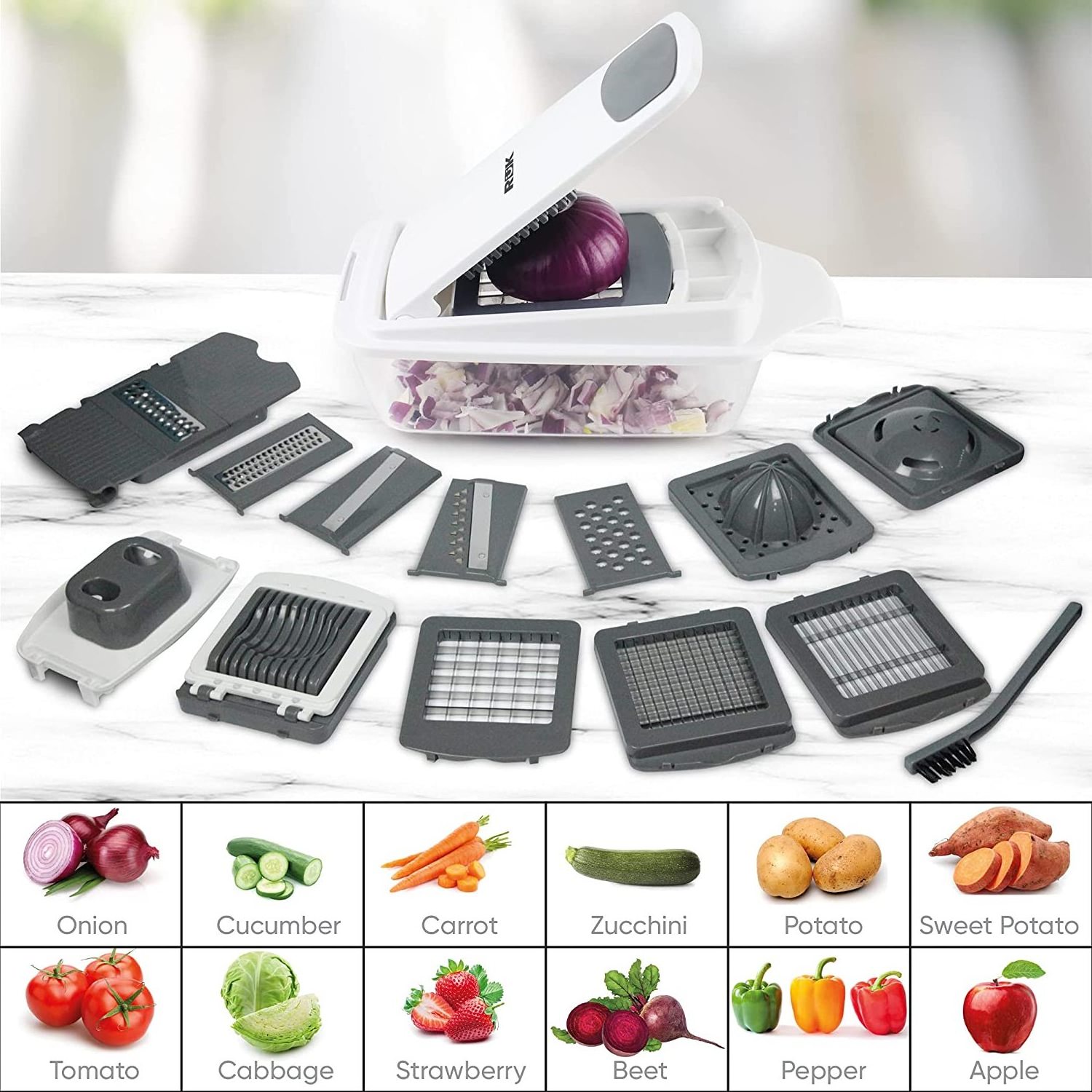 2021 Top Seller Multipurpose Vegetable Mandoline Slicer Veggie Chopper for Onion Potato Tomato Fruit Salad