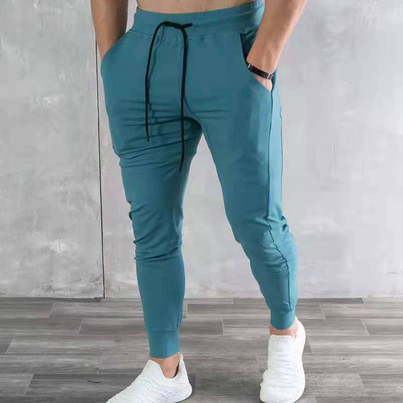 Stacked Joggers Mens Gym Pants With Phone Pockets Running Sports Jogging Gym Trousers Workout Nylon Pants Sweatpants