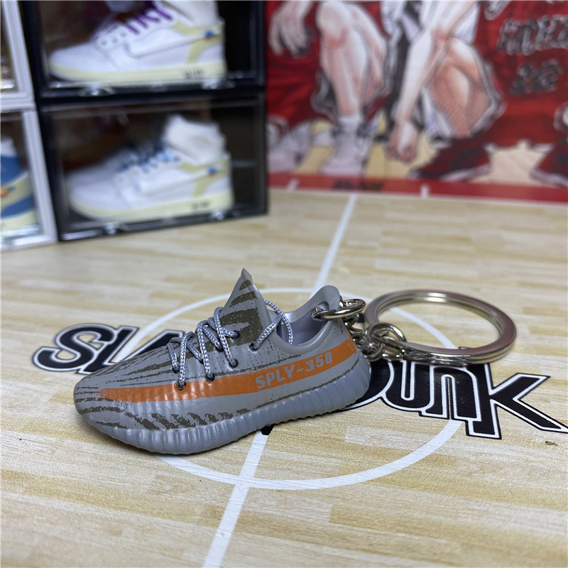 3d Plastic soft adi 350 700 shoes keyring 3d mini yeezy sneaker keychain