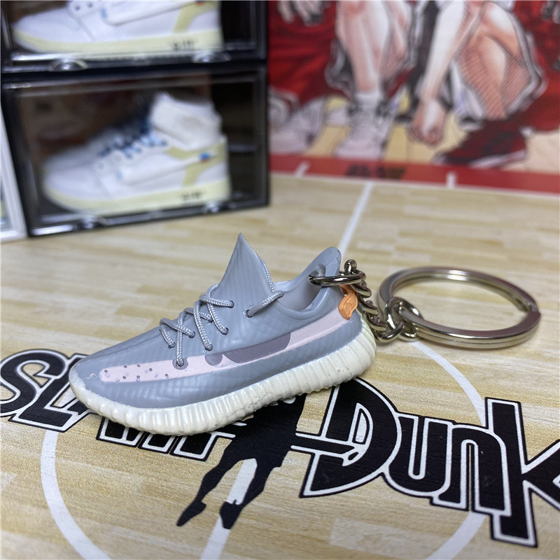 3d Plastic soft adi 350 700 shoes keyring 3d mini yeezy sneaker keychain