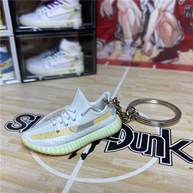 3d Plastic soft adi 350 700 shoes keyring 3d mini yeezy sneaker keychain