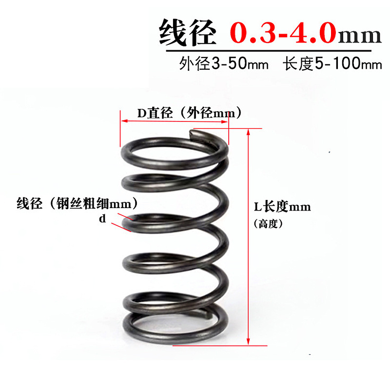 Small Stainless Steel 0.3 4 Wire Diameter Spring Switch Torsion Spring Custom Compression Springs