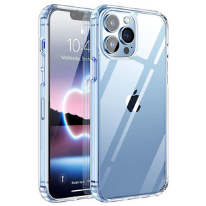 Customized personalized logo wholesale TPU PC shockproof transparent clear phone case for iPhone 12 13 14 15 pro max case