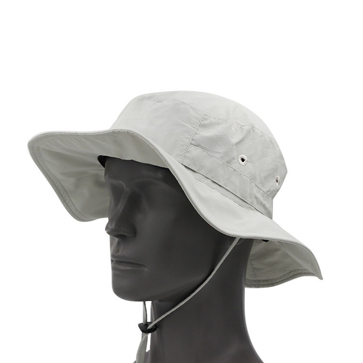 UV Protection Adjustable 100% Polyester Fishing Man Bucket Hat