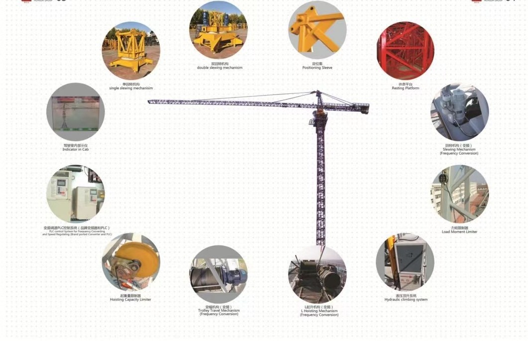 Popular Self-erecting Tower Crane Provided Construction 70 Small Portable Mini Tower Crane Tower Cranes for Sale in Uae 35 Ton