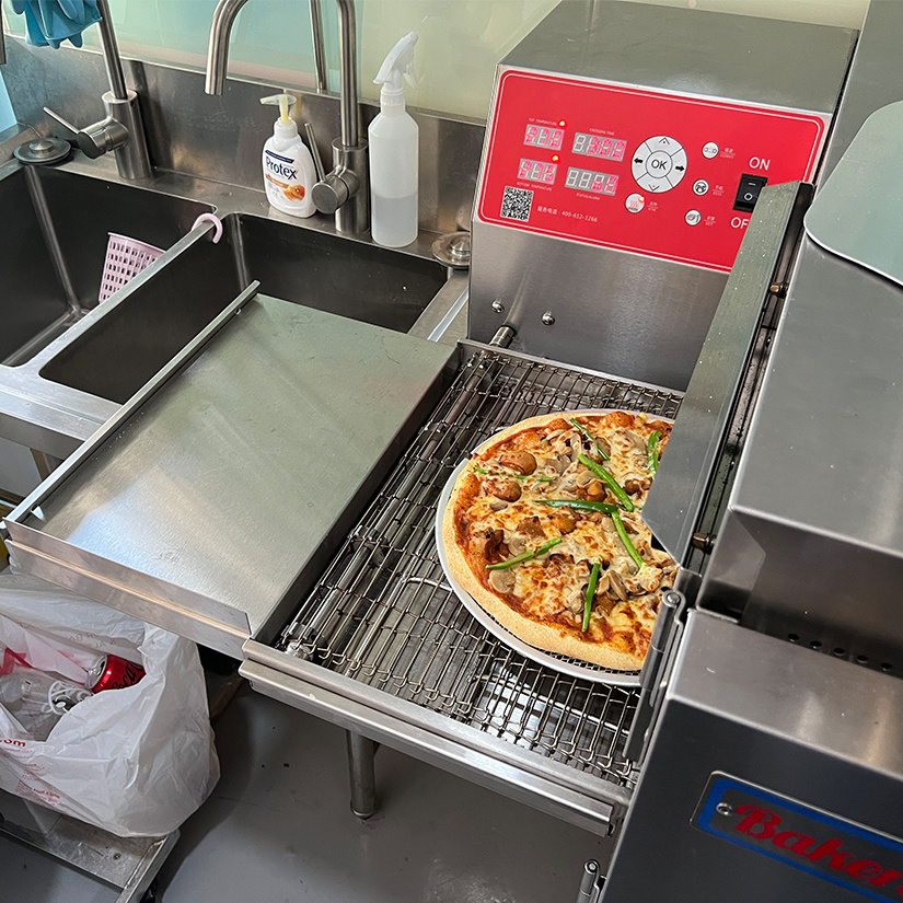 Domino use pizza making machine automatic conveyor oven