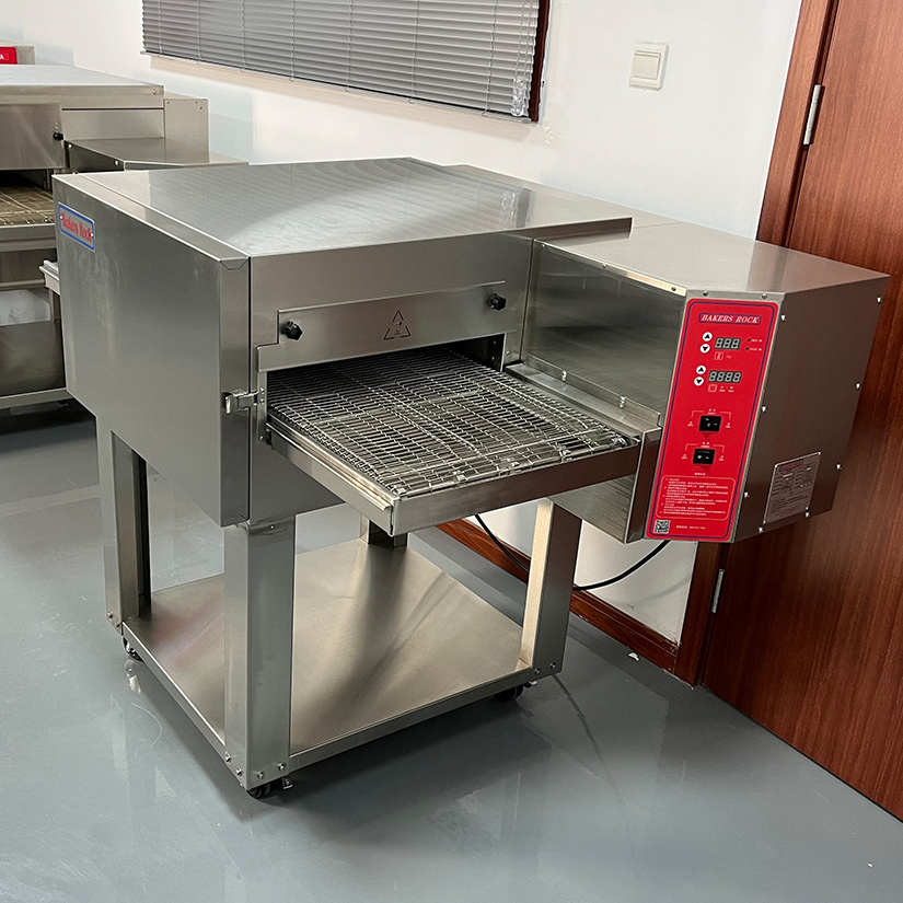 commercial stainless steel impingement gas conveyor belt pizza oven