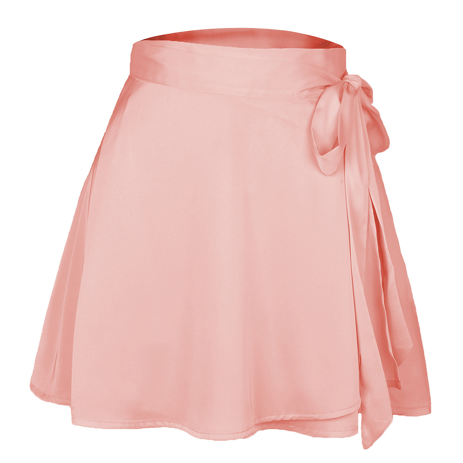 New Arrived Women Sexy Mini Skirt Chiffon Satin Ladies Beach Sarong Short Silky Wrap Skirt