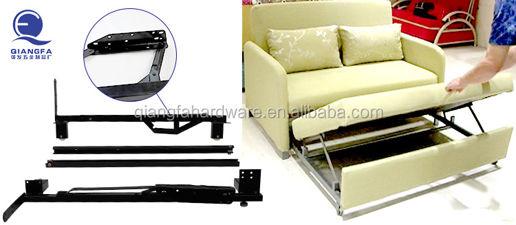 Folding elevator slide out and Lift pull out  cum cama sofa bed mechanism for sleeper sofa functional couch